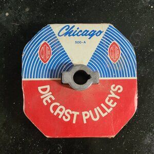 NOS Chicago Die Cast Pulley 500-A 5" Diameter 5/8" Bore Belt A NEW old stock!